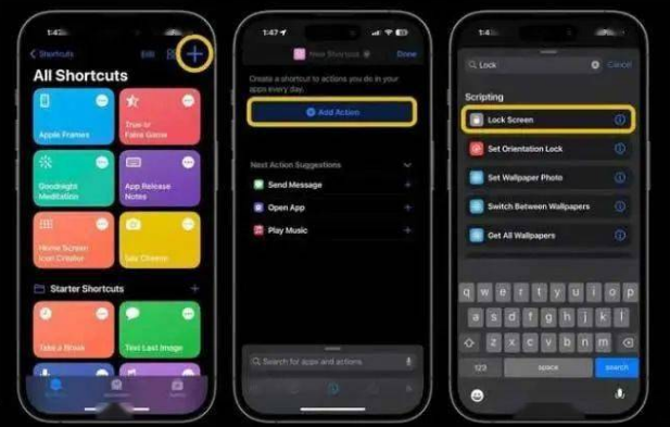 牡丹苹果14锁屏维修店分享iPhone14升级iOS16.4后如何创建锁屏快捷方式 