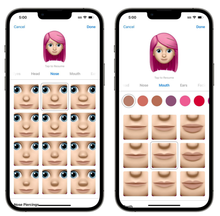 牡丹苹果手机维修分享​iOS 16中的拟我表情有了哪些变化和升级 